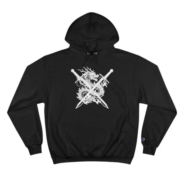 Dragon Slayer - WHITE LOGO - Champion Hoodie - Image 17