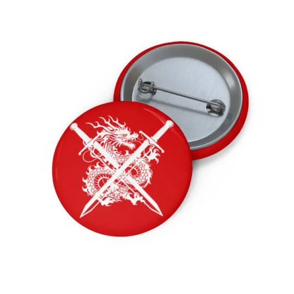 Dragon Slayer RED Pin Button - 1.25in