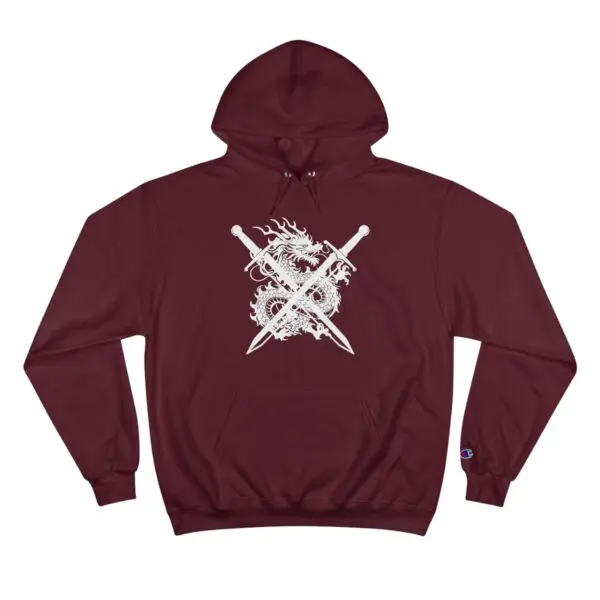 Dragon Slayer - WHITE LOGO - Champion Hoodie - Image 21