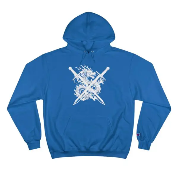 Dragon Slayer - WHITE LOGO - Champion Hoodie - Image 13