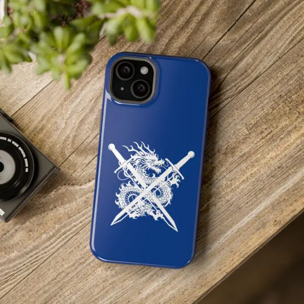 Dragon Slayer - BLUE - Magnetic Tough iPhone Case - Image 3