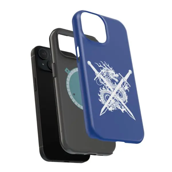 Dragon Slayer - BLUE - Magnetic Tough iPhone Case - Image 2