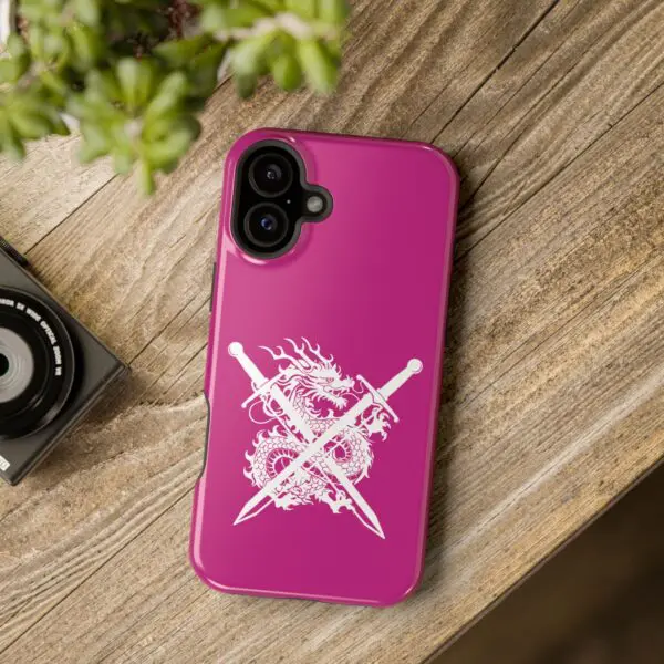 Dragon Slayer - PINK - Magnetic Tough iPhone Case - Image 2